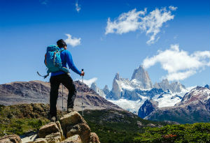 man mountain climbing