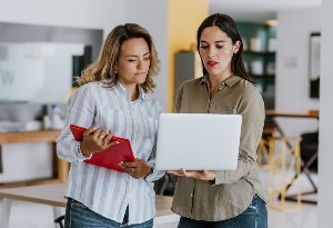 two women in office