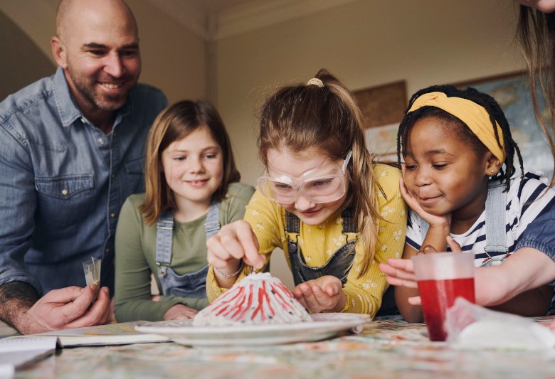 Children doing science experiment